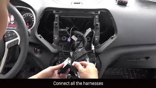 How to remove and upgrade your factory radio to 10.4 inch 1024*768 Car Radio for 2016 Jeep Cherokee