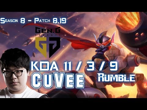 GEN CuVee RUMBLE vs RYZE Top - Patch 8.19 KR Ranked