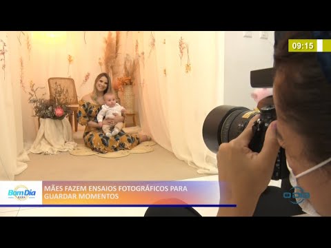 Mães fazem ensaios fotográficos para guardar momentos importantes da vida dos filhos 07 05 2021