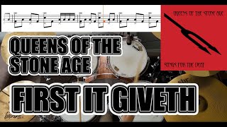 Queens Of The Stone Age - First It Giveth - Drum Cover With SHEET MUSIC
