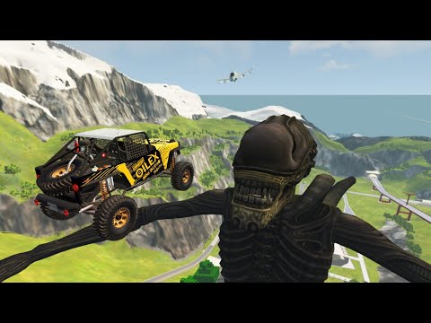 High Speed Insane Car Jumps Vs Alien #6 – BeamNG.Drive Crashes Compilation