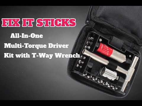 FIX IT STICKS 15-65 Inch All-In-One Multi-Torque Driver Kit with T-Way Wrench