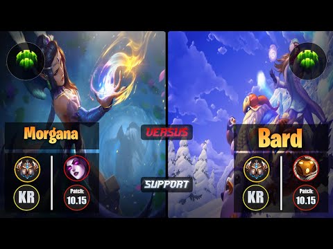 Challenger MORGANA [Guardian] (Support) VS  BARD - Challenger KR Patch 10.15