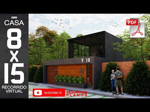 PLANOS DE CASA 8X15 I  HOUSE PLANS 8X15