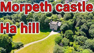 Morpeth Castle From Ha Hill in Northumberland from the air