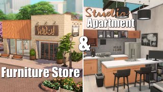 Get To Work SIMKEA Furniture Store with Studio Apartment No CC  | The Sims 4