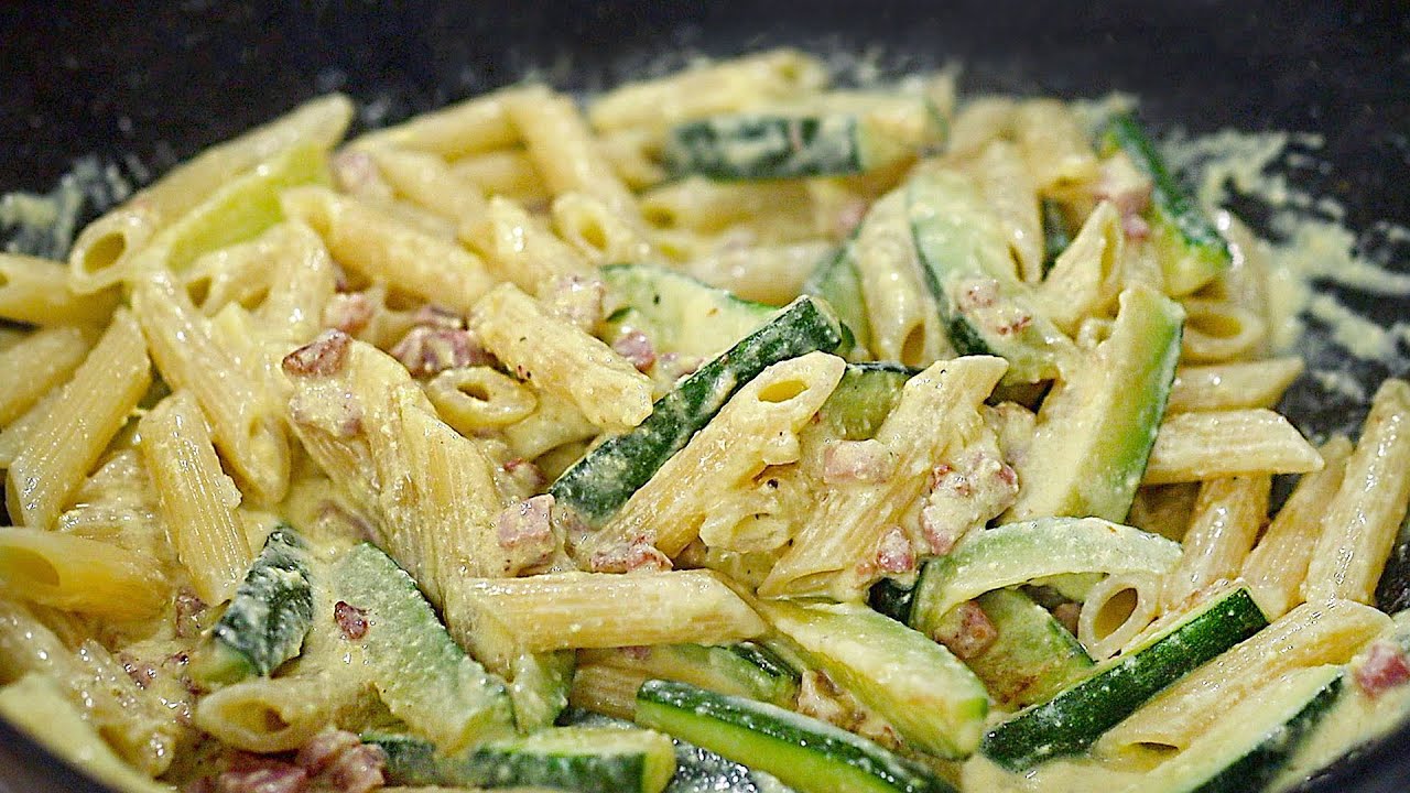 Spaghetti mit Zucchini und Gamberoni - Einfache Rezepte