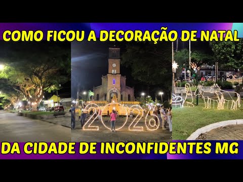 Decoração de Natal na cidade de Inconfidentes MG 