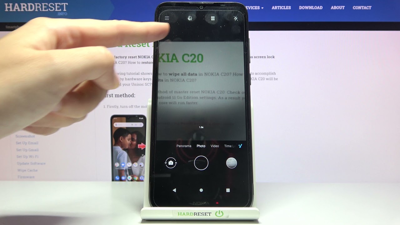 How to Activate Camera Special Features on NOKIA C20 – Turn Off Mirror Effect