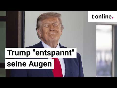 Video Thumbnail: Trump hält während Lob Augen geschlossen