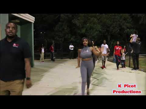 Booker T Washington band 2019 Marching into stadium @ McMain Game