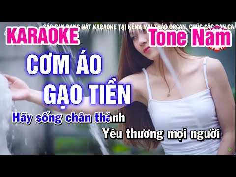 Karaoke Cơm Áo Gạo Tiền Tone Nam Nhạc Sống | Mai Thảo Organ