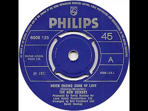 UK New Entry 1971 (125) The New Seekers - Never Ending Song Of Love