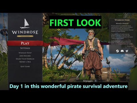 WINDROSE | FIRST LOOK | Day 1 in this wonderful pirate survival adventure!