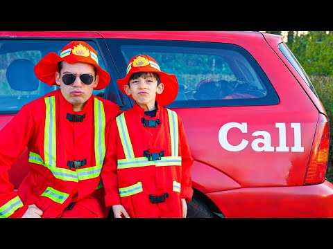 Jason and Alex Pretend Play with Fire Truck Story