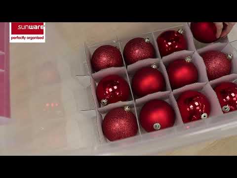 Seite 7 – Q-line Weihnachtsbox 72L mit Einsatz für 128 Kugeln transparent rot (Video)