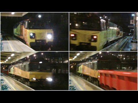 Prestatyn 7.5.2016 - 4 x Colas locos in 3 minutes - Class 70 & 66 70806 70802 66848 66850