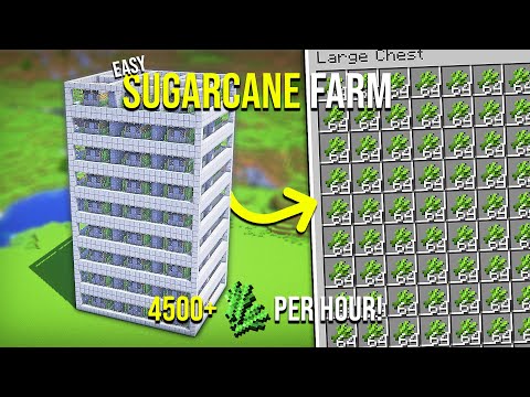 Minecraft BEST SUGAR CANE FARM 1.21 - Java & Bedrock - 4500+ PER HOUR!