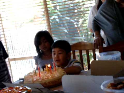 Singing Happy birthday to Jorell...