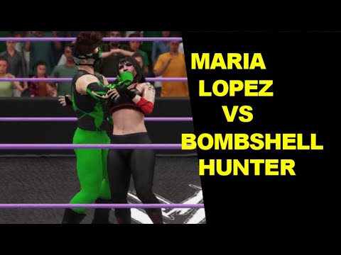 WWE 2K18 Maria Lopez vs Bombshell Hunter - Mixed Match
