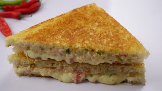 Potato Cheese Sandwich,Easy Potato Snack,Quick And Easy Sandwich Recipe By Recipes Of The World