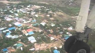 preview picture of video 'Fly540 DHC-8-100 Approach & Landing into Mombasa - Window View'