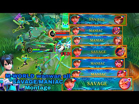Wanwan montage savage maniac Ulti M-world skin |mlbb
