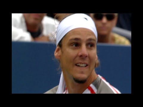 2017 US Open: Gaston Gaudio tries the overhead more than once