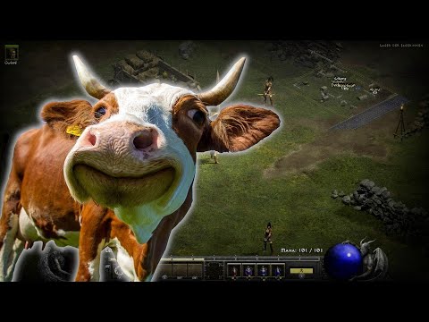 Diablo II: Resurrected @ 4K - Godly Summon Necromancer - The Secret Cow Level
