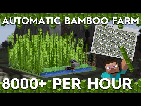 Minecraft Bamboo Farm - 8500+ Per Hour - Easy Build 1.20+