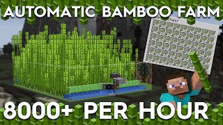 Minecraft Bamboo Farm - 8500+ Per Hour - Easy Build 1.20+