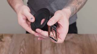 Класичний ремінь брючний для чоловіків з натуральної шкіри Grande Pelle 11676 чорний