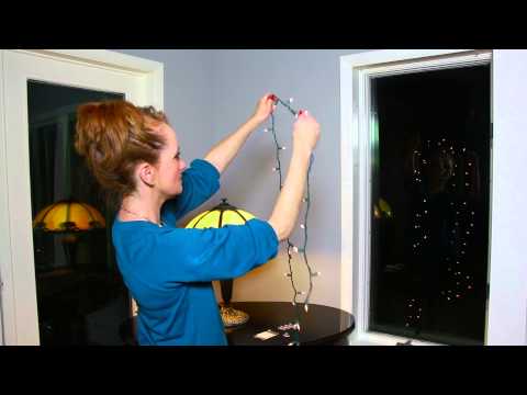 How to attach christmas lights to the inside of a window : c...