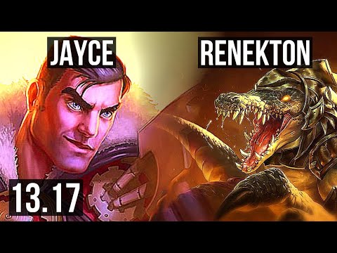 JAYCE vs RENEKTON (TOP) | 6 solo kills, Legendary, 9/2/2 | JP Diamond | 13.17