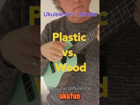 Ukulele for 1 minute Plastik- vs. Woodukulele #shorts
