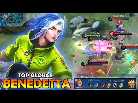 Benedetta SKILL COMBO , SKILL CONTROL gameplay by ( TOP GLOBAL BENEDETTA Charlle. ) MLBB