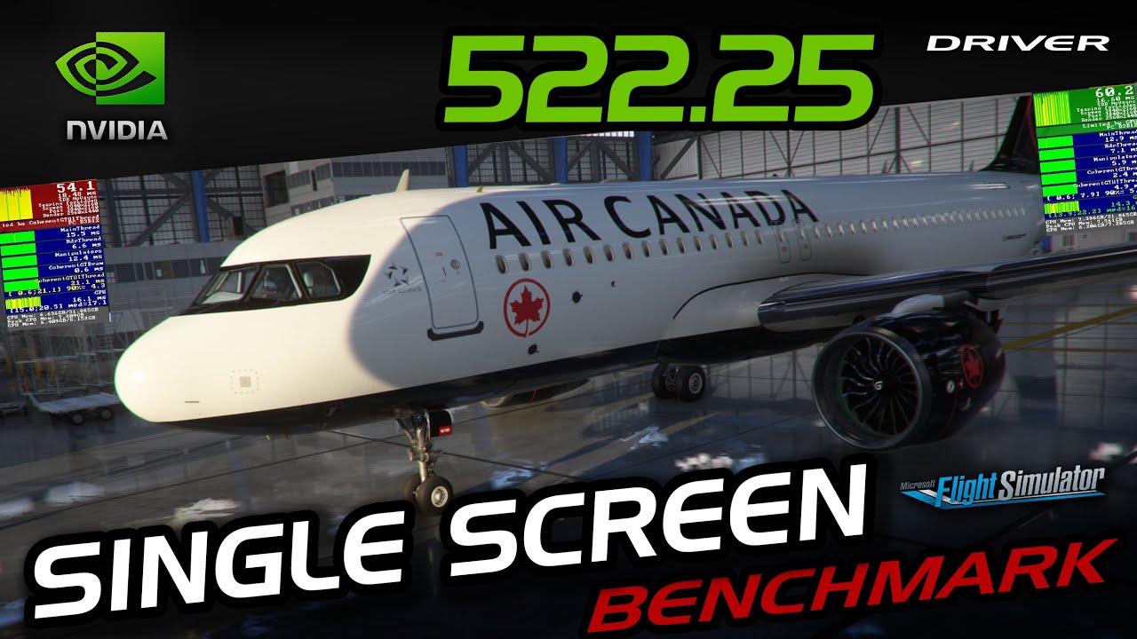 MICROSOFT FLIGHT SIMULATOR 2020 | NVIDIA Driver 517.48 vs 522.25 Performance SINGLE SCREEN