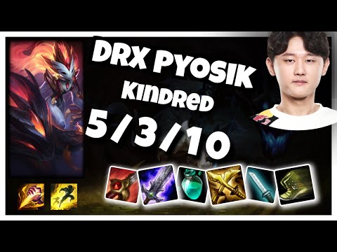 DRX Pyosik Kindred JUNGLE (5/3/10) vs Graves Gameplay Replay - Patch 10.22