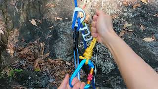 Abseiling and Top rope soloing before taking on Short Leaning Ridge