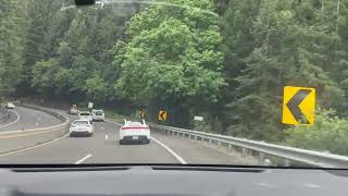 Highway 17 Drive to Santa Cruz Cloudy Afternoon & Real Traffic