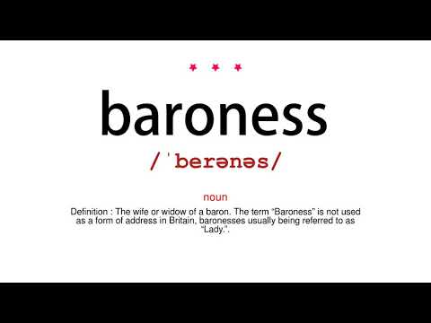 How to pronounce baroness - Vocab Today