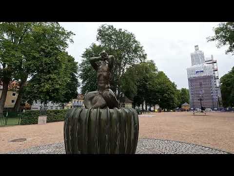 Vänersborg Sweden walk around a summer 2024 4k