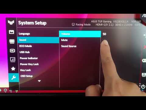 How to increase the Sound Volume in ASUS TUF Gaming Monitor
