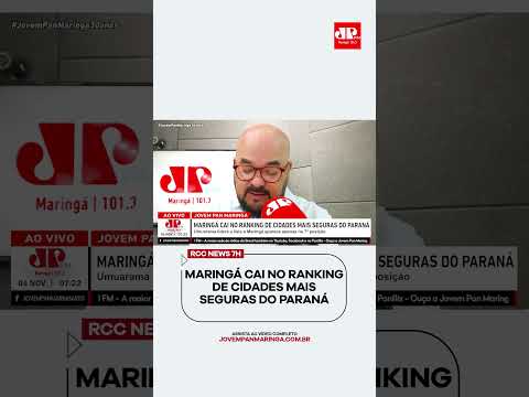 Maringá cai no ranking de cidades mais seguras do Paraná
