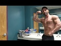 Back training post workout posing/flexing bodybuilding men's physique