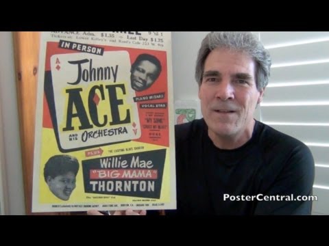 Johnny Ace Window Card 1953 with Big Mama Thornton -- R&B Boxing Style