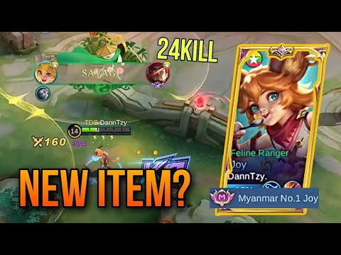 24 Kills!! Joy Best Build and combo Top 1 Myanmar Joy By DannTzy. - MOBILE LEGEND