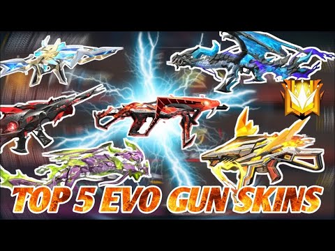 Top 5 evo gun skins in free fire who is best || Top 5 best evo gun in ff by DJ Rohan Gaming