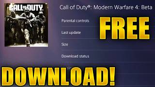 Download MW4 Beta RIGHT NOW for FREE! Modern Warfare 4 Beta Pre Download Early Access Multiplayer