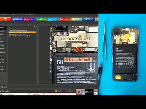 Xiaomi Mi 8 Lite remove FRP Test Point with Unlock Tool